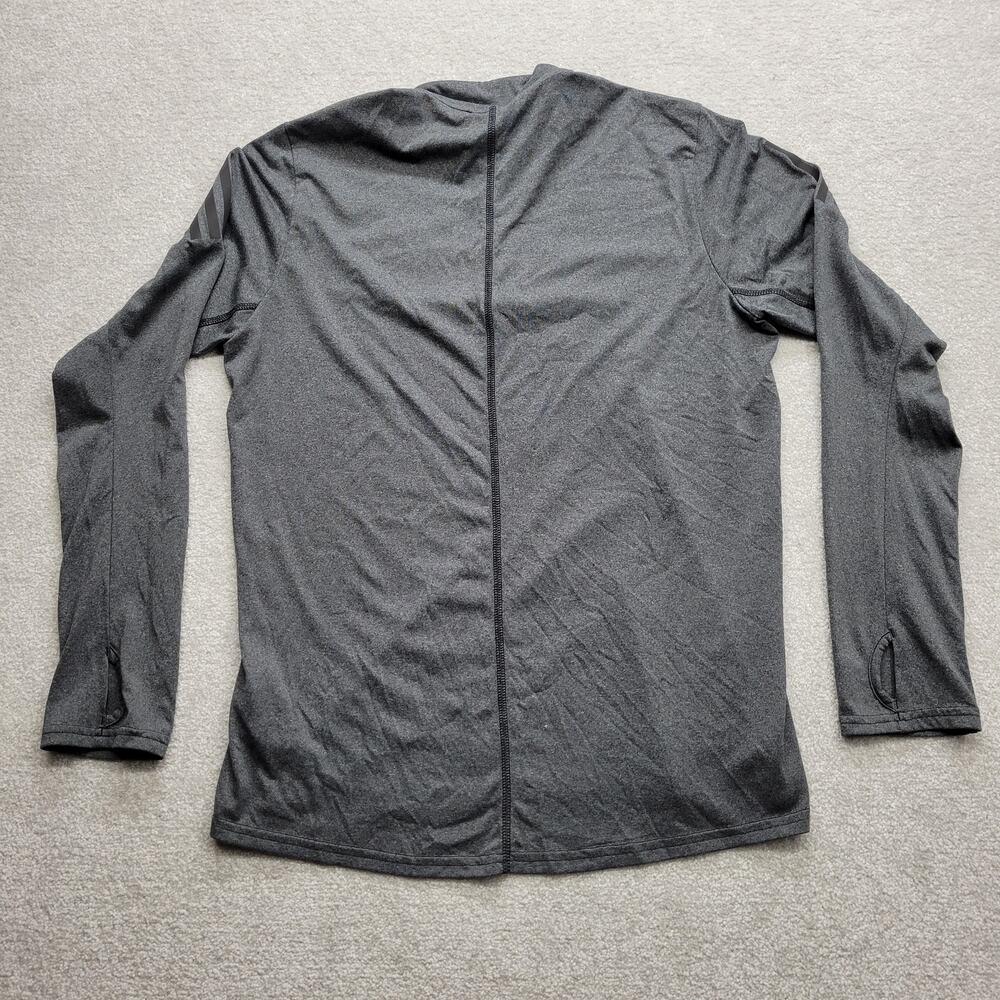 Adidas Men's Medium Running Fleece 1/4 Zip Pullover Jacket Sweatshirt - Picture 2 of 9